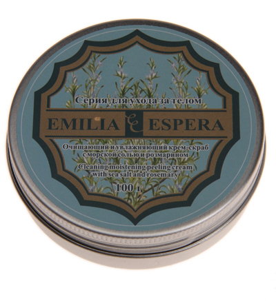 Очищающий и увлажняющий крем-скраб с морской солью и розмарином